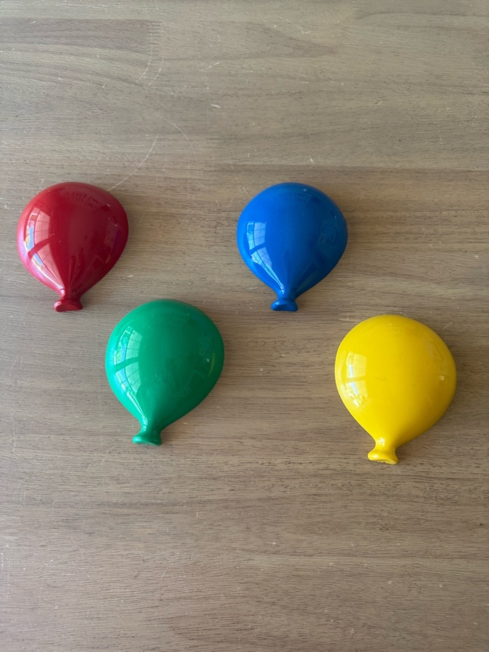 VTG Burwood Plastic Balloon Wall Art 1986 Blue, Green, Red, Yellow - Set Of 4